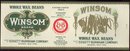 Winsom Brand Whole Wax Beans Can Label