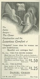 Daniel Green Dolgefelt House Shoes 1901 Magazine Ad