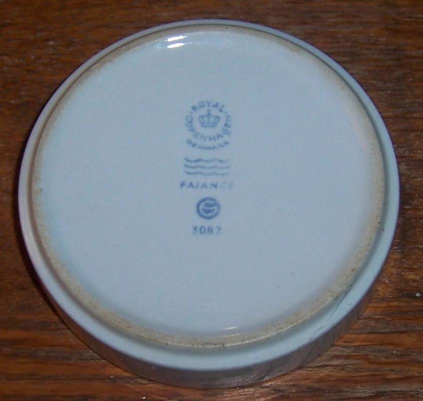 Vintage Royal Copenhagen China Fajance White with Silver Trim Pin Dish