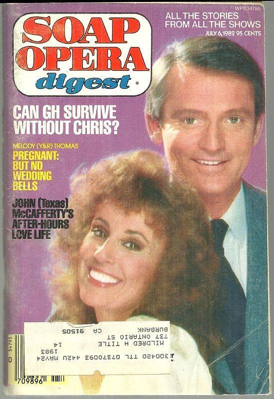 Soap Opera Digest July 6, 1982 Chris Robinson and Denise Alexander From GH