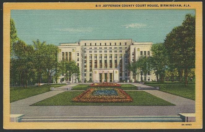 Vintage Unused Postcard of Jefferson County Court House, Birmingham, Alabama