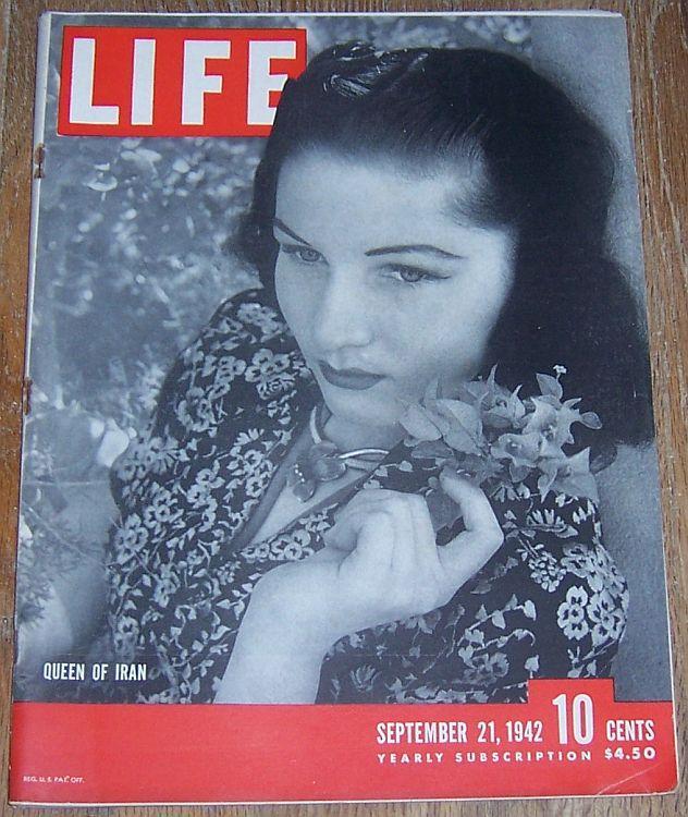 Life Magazine September 21, 1942 The Queen of Iran by Cecil Beaton on Cover