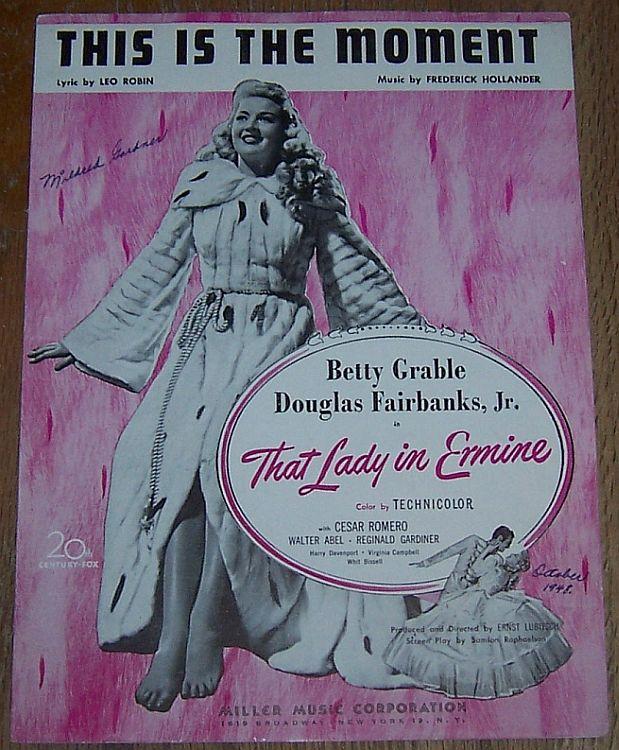 This Is the Moment That Lady in Ermine Starring Betty Grable and Douglas Fairbanks Jr.