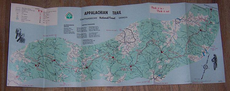 Souvenir Brochure for Appalachian Trail, Chattahoochee National Forest, Georgia