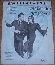 Sweethearts Starring Jeannette MacDonald and Nelson Eddy 1938 Sheet Music