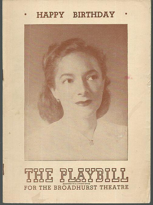 Playbill Happy Birthday July 21, 1947 Starring Helen Hayes and Louis Jean Heydt