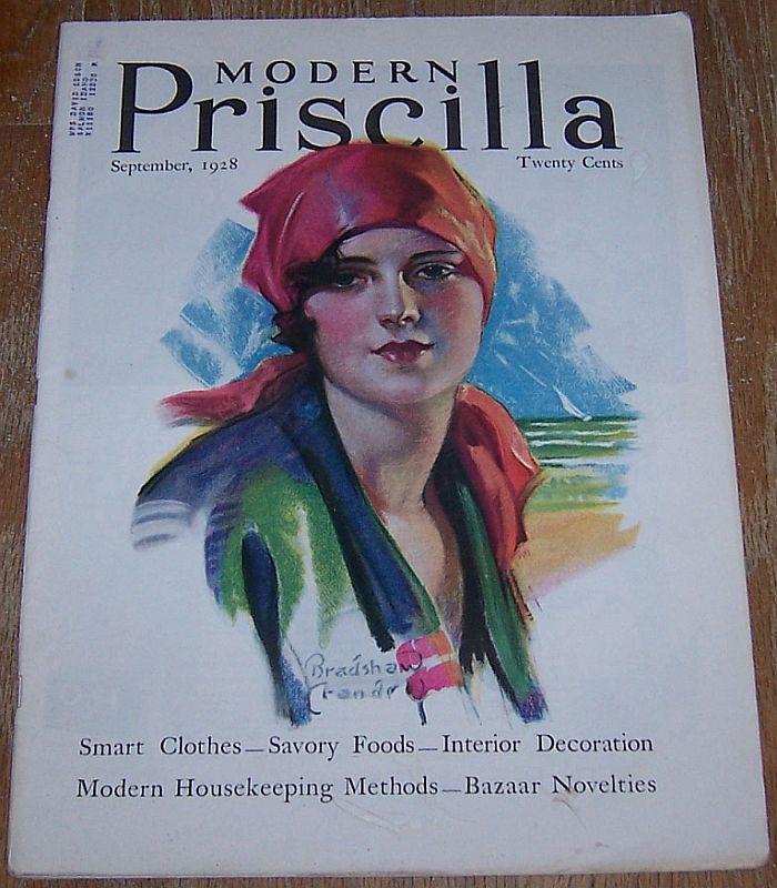Modern Priscilla Magazine September 1928 Cover by Bradshaw Crandall Lunch/Fruit