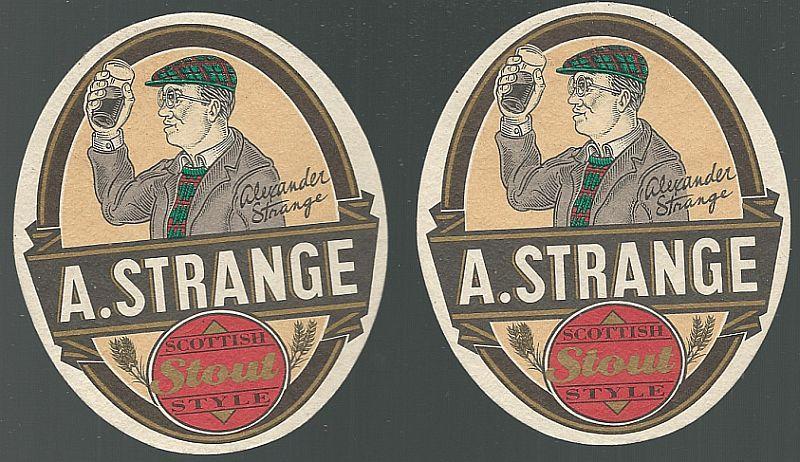 Set of Two A. Stranger Scottish Stout Style Beer Mats/Coasters Big River, Tenn