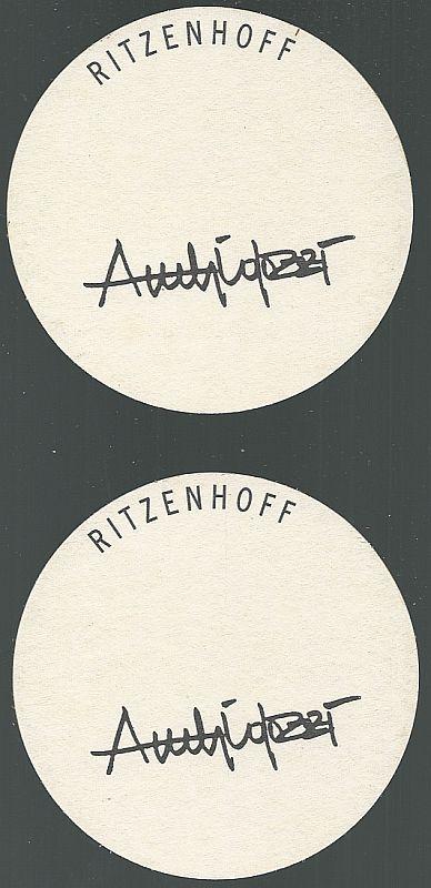 Set of Two Ritzenhoff by Ambrogio Pozzi Beer Mats/Coasters, Germany