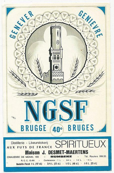 Vintage French Wine Label for NGSF Brugge