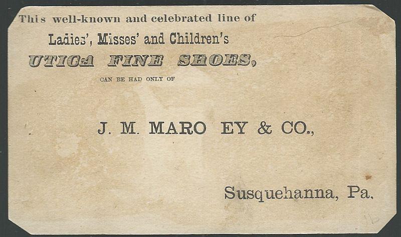 Victorian Trade Card for J.N. Cloyes Shoes with Two Little Girls