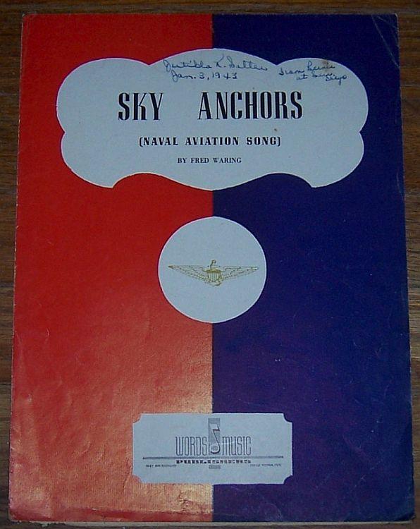 Sky Anchors Naval Aviation Song 1942 Military Sheet Music