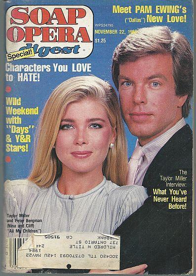 Soap Opera Digest Magazine November 22, 1983 Taylor Miller and Peter Bergman AMC