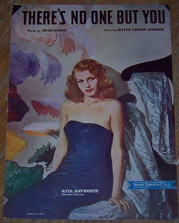 There's No One But You Rita Hayworth on the Cover 1946 Sheet Music