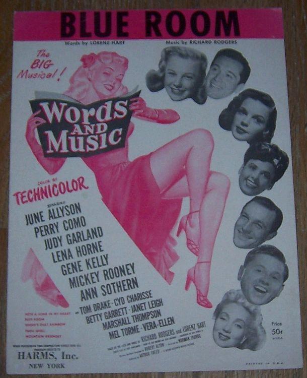 Blue Room From Words and Music Starring June Allyson/Lena Horne 1926 Music