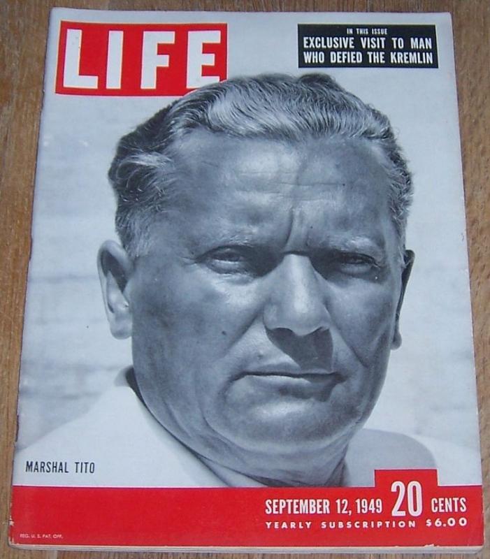 Life Magazine September 12, 1949 Marshal Tito on cover/Bikini/Al Jolson/Rockforder