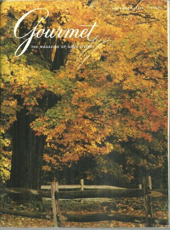 Gourmet Magazine November 1980 Thanksgiving/The Day After Thanksgiving/Ludlow