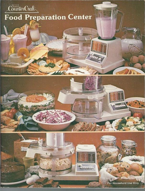 Sears Counter Craft Food Preparation Center Instruction Book and Recipes