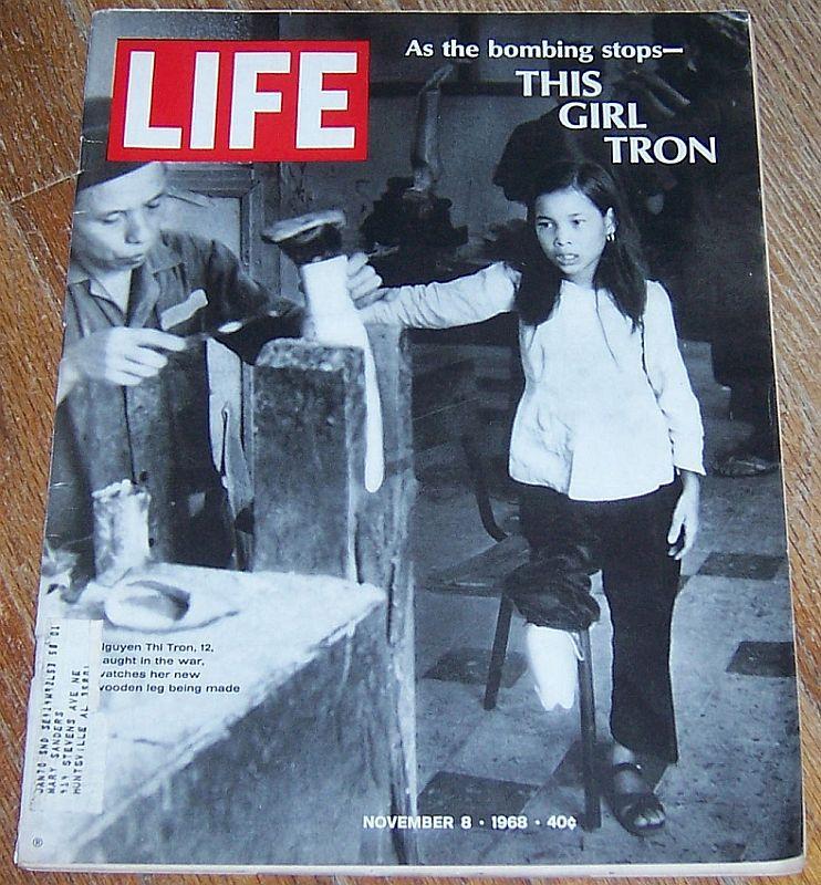 Life Magazine November 8, 1968 As the Bombing Stops This Girl Tron on cover