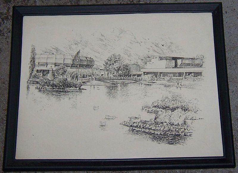 Vintage Framed Print of Von Braun Civic Center, Huntsville, Alabama