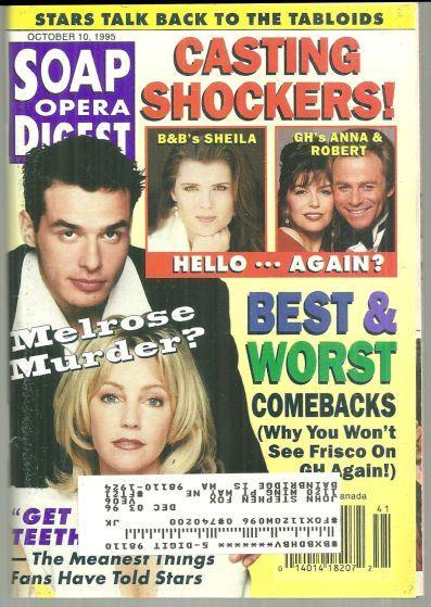 Soap Opera Digest March 28, 1995 Melrose Place Cover/Ron Raines/William Bell