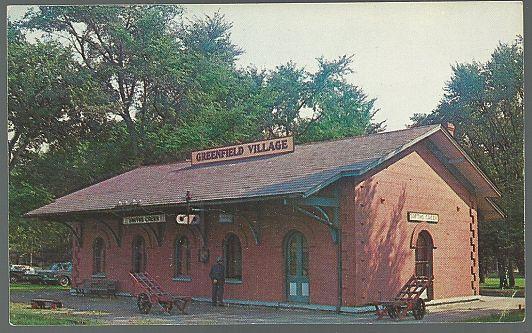 Vintage Postcard of Smith Creek Depot, Greenfield Village, Dearborn, Michigan