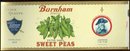 Burnham Brand Extra Small Sweet Peas Can Label