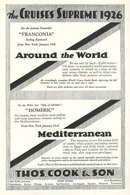 Thomas Cook 1926 Cruises Supreme 1925 Advertisement