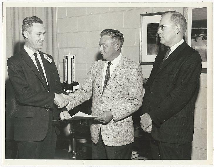 Original Photograph of Three Men at Marshall Space Flight Center, Huntsville AL