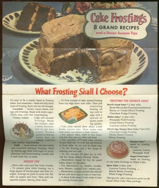 Cake Frosting Eight Recipes and Tips Swans Down Flour