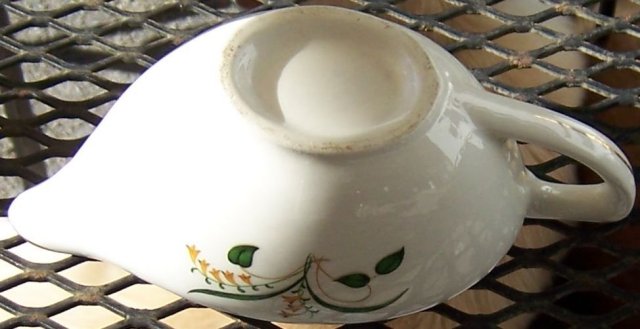 Retro Pottery Creamer with Floral Design