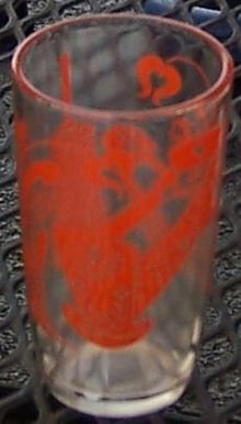 Orange Antique Design Swanky Swig Kraft Glass