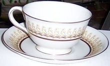 Fuji China Royal Thistle Cup and Saucer Occupied Japan
