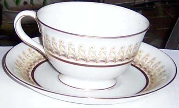 Fuji China Royal Thistle Cup and Saucer Occupied Japan