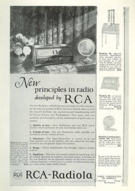 RCA-Radiola 1925 Magazine Advertisement