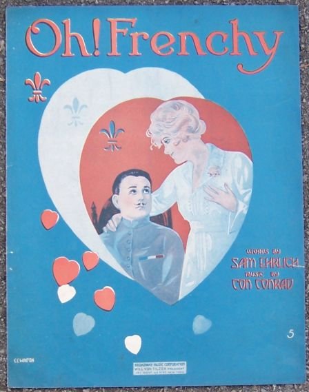 Oh Frenchy 1918 World War I Sheet Music
