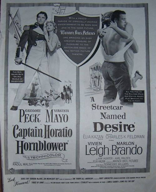 1951 Gregory Peck and Marlon Brando Magazine Ad