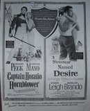 1951 Gregory Peck and Marlon Brando Magazine Ad