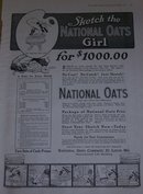 Sketch the National Oats Girl 1916 Advertisement