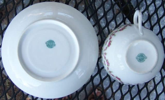 Set of Four Bassett Limoges, Austria Cups and Saucers