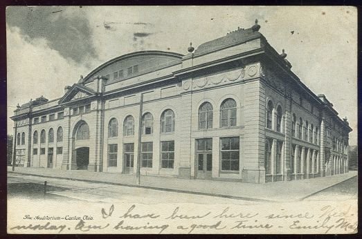 The Auditorium, Canton, Ohio 1906 Undivided Postcard