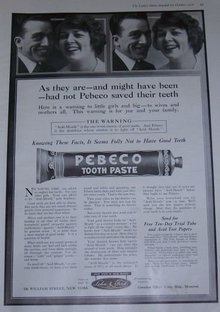 Pebeco Toothpaste Fights Acid Mouth 1916 Advertisement