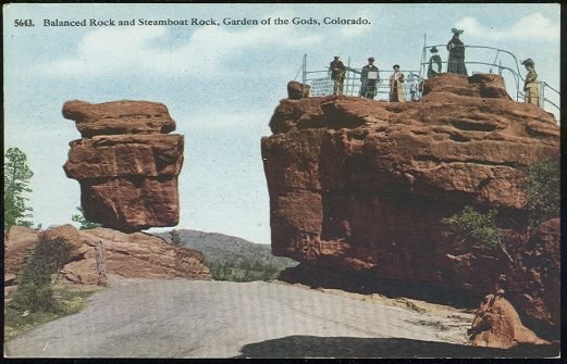 Postcard of Balanced Rock, Garden of the Gods, Colorado