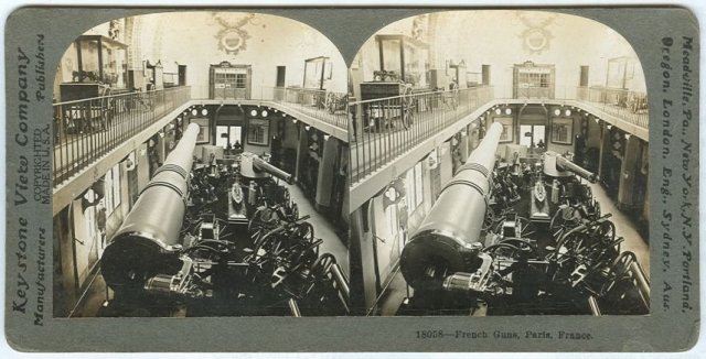 Maxim Guns Owned by the French Stereoview Card