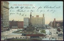 Postcard of Public Square Cleveland, Ohio 1907