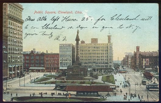 Postcard of Public Square Cleveland, Ohio 1907