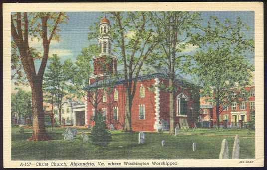 Postcard of Christ Church, Alexandria, Virginia 1941