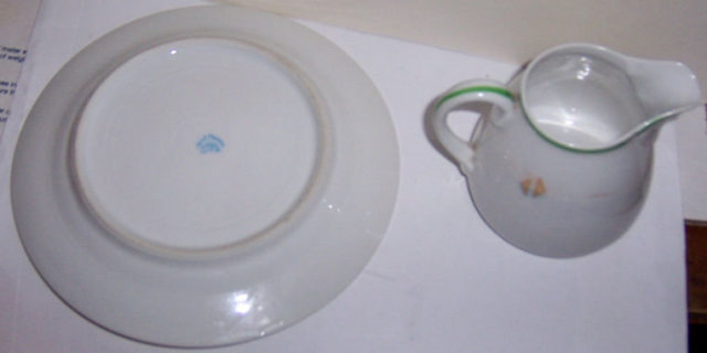 Three Piece Nippon China Child's Dish Set WithHandpainted Sailor Boy