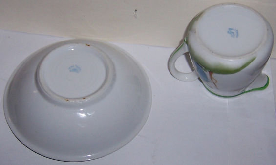 Three Piece Nippon China Child's Dish Set WithHandpainted Sailor Boy