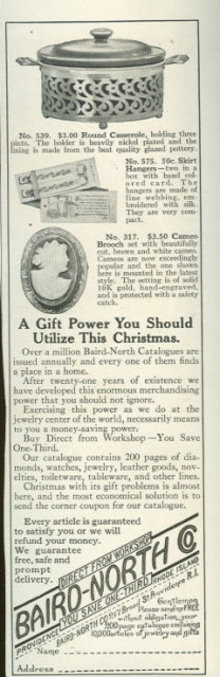 Baird-North Mail Order Jewelers 1916 Advertisement